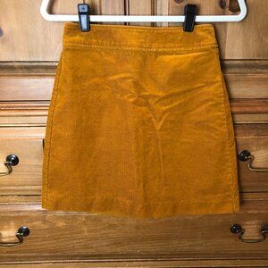 J. Crew Mustard A-Line Skirt